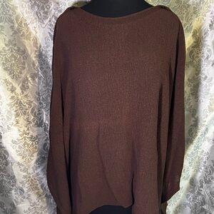 J. Jill Chocolate Brown Kona Button Shoulder Poncho Wrap